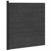 vidaXL zaunset 175 x 186 cm WPC und Aluminium Schwarz