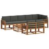 vidaXL Outdoor-Sofagarnitur 9 stk. Natur und Anthrazit