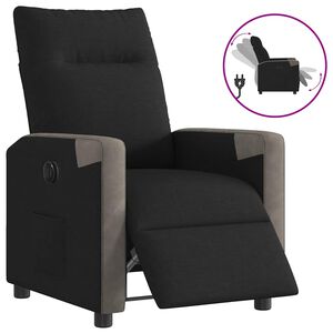 vidaXL Relaxsessel Elektrisch Schwarz Stoff