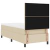 vidaXL Boxspringbett mit Matratze Creme 100 x 200 cm Stoff