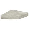 vidaXL Eck-Schweberegal Betongrau 25x25x3,8 cm MDF