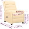 vidaXL Massagesessel Elektrisch Creme Kunstleder