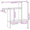 vidaXL Wandregale 2 Stk. Altholz-Optik 50x12x50 cm Holzwerkstoff