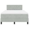 vidaXL LED Boxspringbett mit Matratze Hellgrau 120 x 200 cm Samt