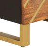 vidaXL Highboard Braun und Schwarz 40x33,5x110 cm Massivholz Mango