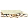 vidaXL Outdoor-Sofagarnitur 6 pcs Wei&szlig; und Creme 79 x 79 x 37 cm