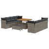 vidaXL Gartensofa-set 11 pcs Grau Poly-Rattan