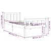vidaXL Massivholzbett ohne Matratze