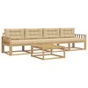 vidaXL Outdoor-Sofagarnitur 4 stk. Wei&szlig; und Beige