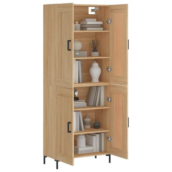 vidaXL Highboard Sonoma-Eiche 69,5x34x180 cm Holzwerkstoff