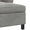 vidaXL Lounge-Liege mit Kissen Hellgrau 91 x 157 x 91 cm Samt