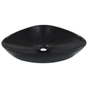 vidaXL Waschbecken 58,5 x 39 x 14 cm Keramik Schwarz