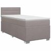 vidaXL Boxspringbett mit Matratze mit Kopfteil Taupe 90 x 190 cm Stoff