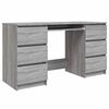 vidaXL Schreibtisch Grau Sonoma 140x50x77 cm Holzwerkstoff