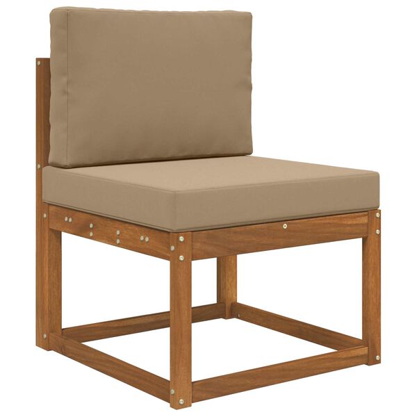 vidaXL Sofakissen f&uuml;r drau&szlig;en 2 pcs Taupe Polyester