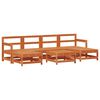 vidaXL Garten-Lounge-Set 7 pcs Wachsbraun Massives Kiefernholz