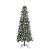 vidaXL K&uuml;nstlicher Weihnachtsbaum mit 300 LEDs mit St&auml;nder Gr&uuml;n 210 cm