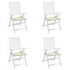 vidaXL Gartenstuhl-Kissen 4 Stk. Creme 50x50x4 cm Oxford-Gewebe