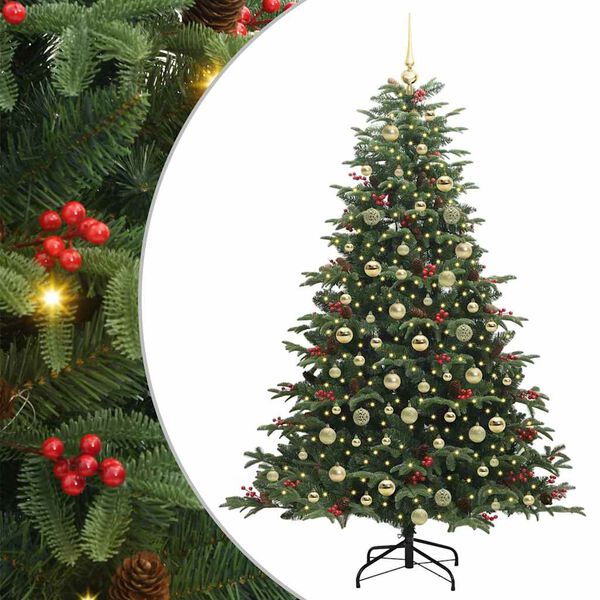 vidaXL K&uuml;nstlicher Weihnachtsbaum mit 300 LEDs mit St&auml;nder Gr&uuml;n 180 cm