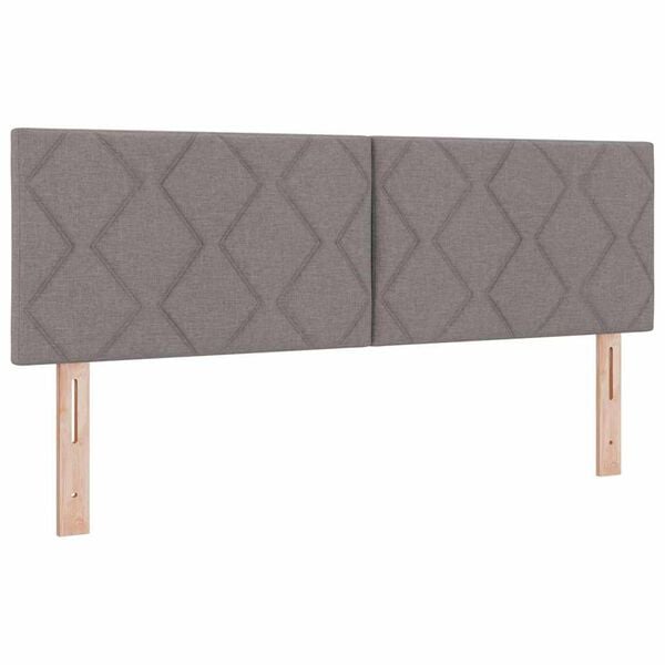 vidaXL Boxspringbett mit Matratze Taupe 190 x 140 cm Polyester