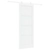 vidaXL Schiebet&uuml;r 78 x 202 cm Holzwerkstoff Wei&szlig;