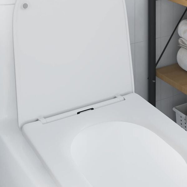 vidaXL Toilettensitz Wei&szlig; 47 x 36 x 3,4 cm Duroplast