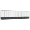 vidaXL Voliere mit Erweiterung Silbern 834,5x107x212 cm Stahl