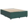 vidaXL Boxspringbett mit Matratze Dunkelgr&uuml;n 140x200 cm Samt