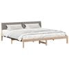 vidaXL Bettgestell Braun und Taupe 200 x 200 cm Massivholz Kiefer