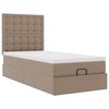 vidaXL Ottoman-Bett mit Matratze Cappuccino-Braun 90x200 cm Kunstleder