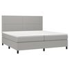 vidaXL Boxspringbett mit Matratze Hellgrau 200x200 cm Stoff