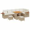 vidaXL Gartensofa-set 9 pcs Beige Poly-Rattan