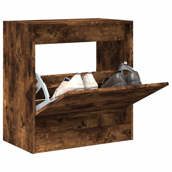 vidaXL Schuhschrank R&auml;uchereiche 60x34x63,5 cm Holzwerkstoff