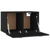 vidaXL Wandschrank Schwarz 60x36,5x35 cm Holzwerkstoff