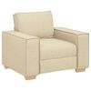 vidaXL Sofa 3 pcs Creme 220 x 80 x 84 cm Leinenmischgewebe