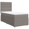 vidaXL Boxspringbett mit Matratze Taupe 80x200 cm Stoff