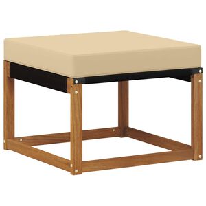 vidaXL Outdoor-Fu&szlig;hocker Massivholz Akazie und Textilene Stoff Natur