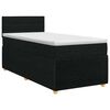 vidaXL Boxspringbett mit Matratze Schwarz 100 x 200 cm Stoff