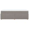 vidaXL Boxspringbett mit Matratze Taupe 90x200 cm Stoff