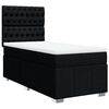vidaXL Boxspringbett mit Matratze Schwarz 90x200 cm Stoff