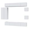 vidaXL 8-tlg. TV-Schrank-Set Wei&szlig; Holzwerkstoff