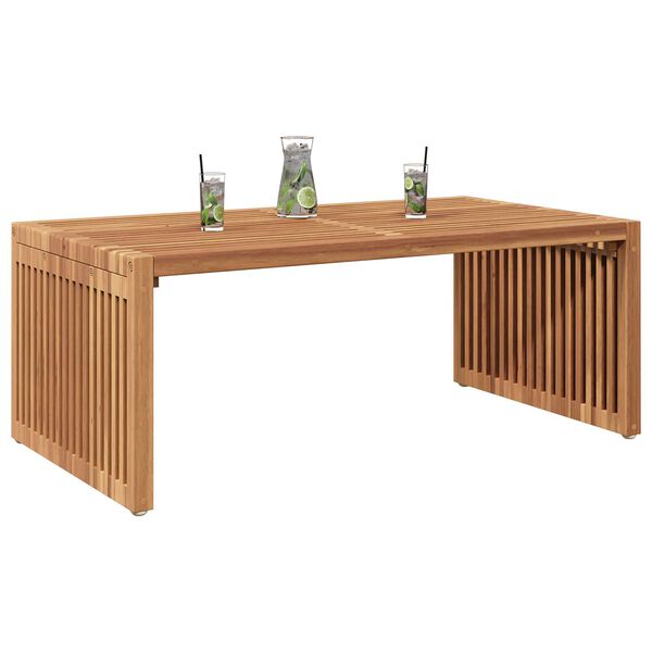 vidaXL Garten Beistelltisch Braun 90 x 50 x 36 cm Teak-Massivholz
