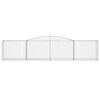 vidaXL Gabionen mit Hochbogen 9 Stk. 400x50x80/100cm Verzinktes Eisen