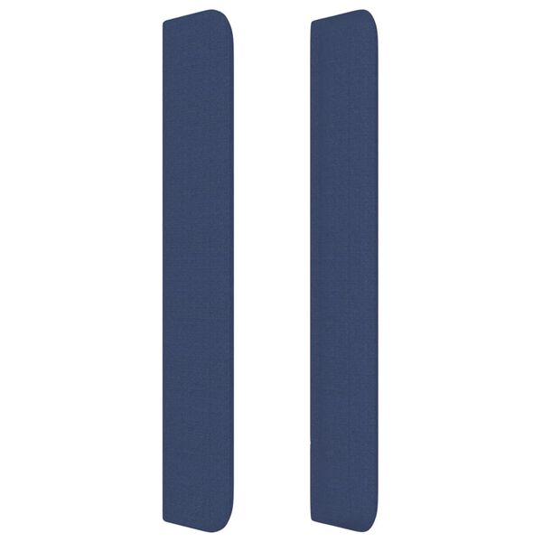 vidaXL Kopfteil mit Ohren Blau 163x16x118/128 cm Stoff