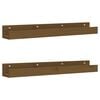 vidaXL Wandregale 2 Stk. Honigbraun 80x12x9 cm Massivholz Kiefer