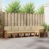 vidaXL Outdoor-Sofagarnitur mit Kissen 6 pcs Natur und Beige