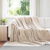 vidaXL &Uuml;berwurfdecke Beige 220 x 240 cm Fleece