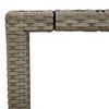 vidaXL Gartentisch mit Glasplatte Hellgrau 90x90x75 cm Poly Rattan