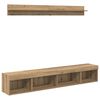 vidaXL TV-Wandregal-Set 5 stk. Artisan-Eiche Holzwerkstoff