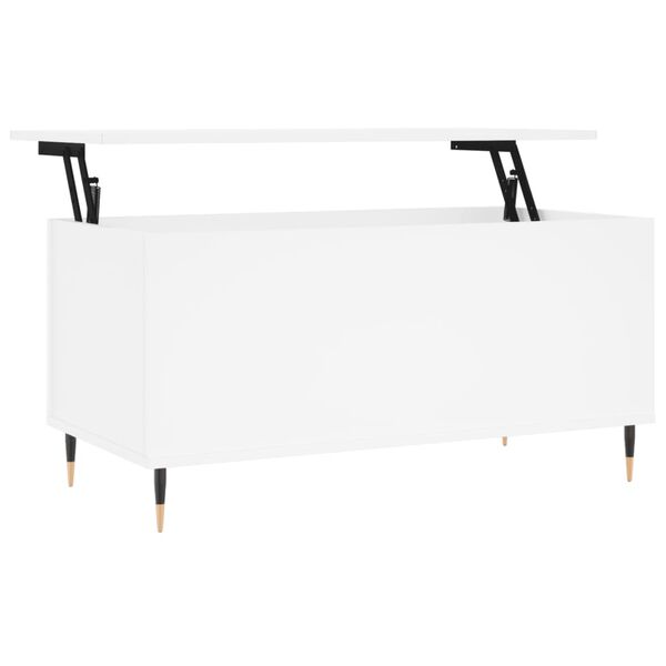 vidaXL Couchtisch Wei&szlig; 90x44,5x45 cm Holzwerkstoff